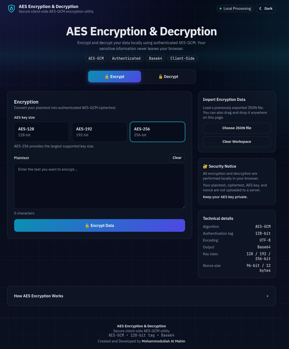 AES Encryption and Decryption